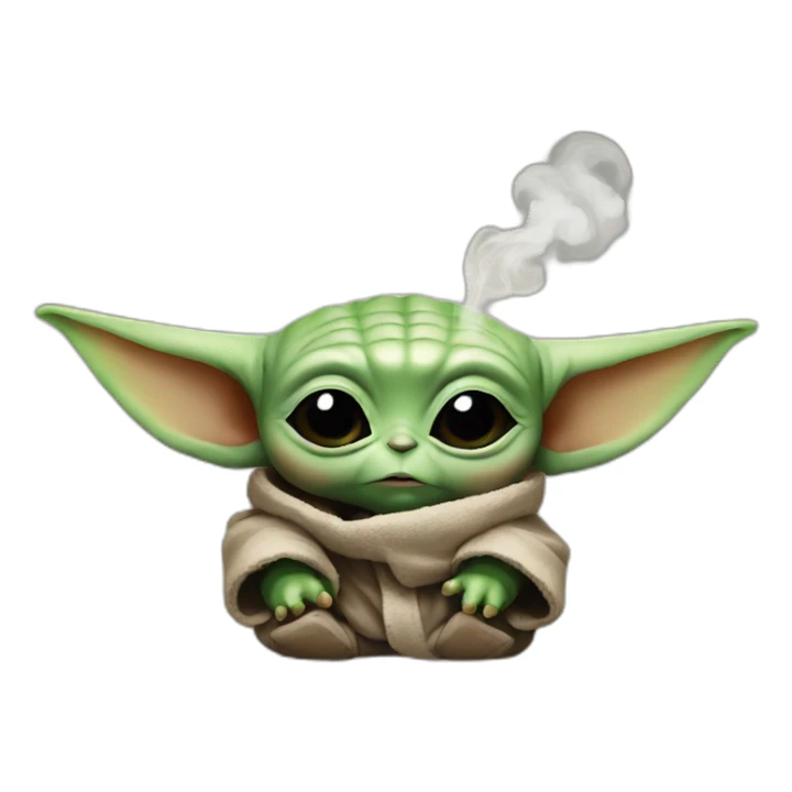 Baby yoda Smoke  sticker