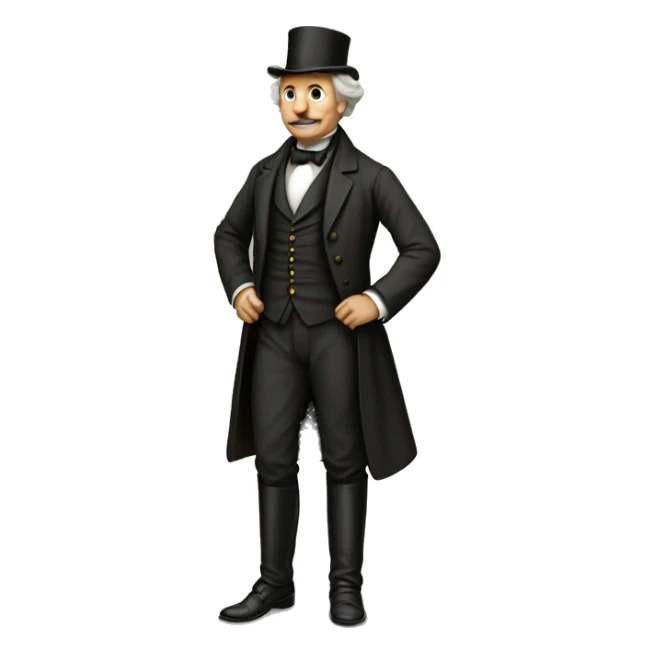 19th century gentleman in full growth sticker