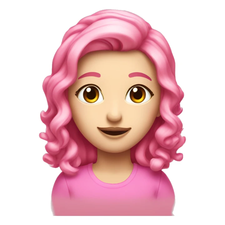 The word OK, pink fancy and girly  sticker