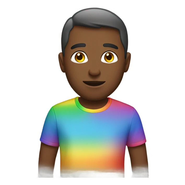 Full Person with a rainbow tshirt sticker