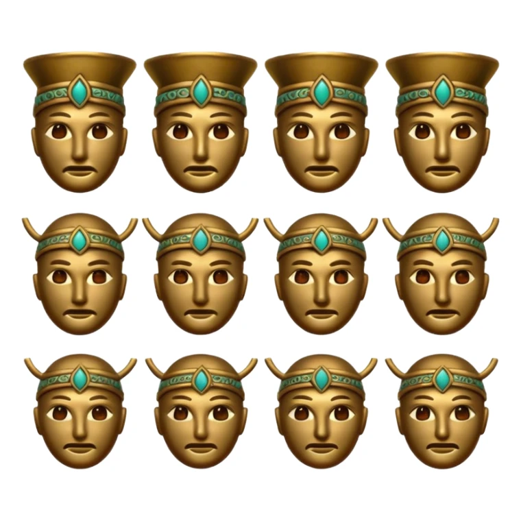 sanxingdui bronze man emoji set sticker