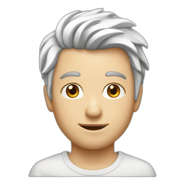 Garçon blanc cheveux brun flemmard sticker