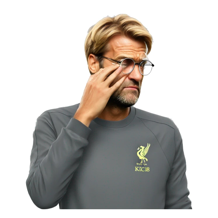 Jurgen Klopp facepalm emoji sticker