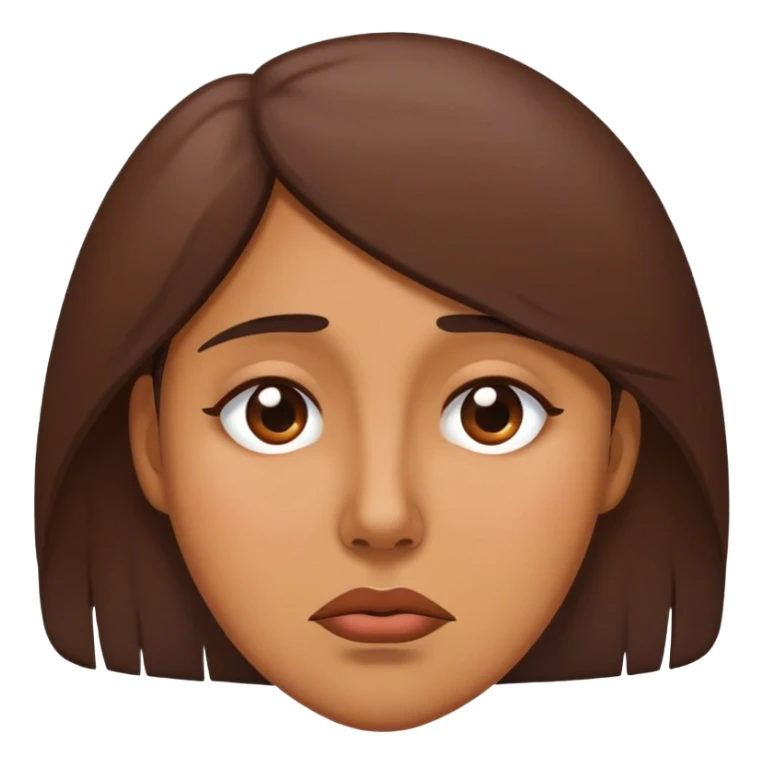 Brown lady who is tired sticker