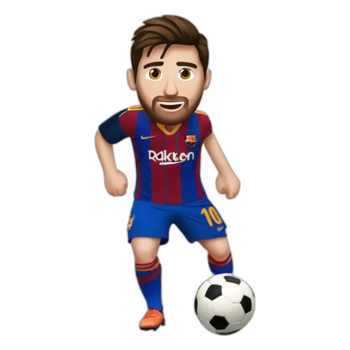 Messi playing football sticker