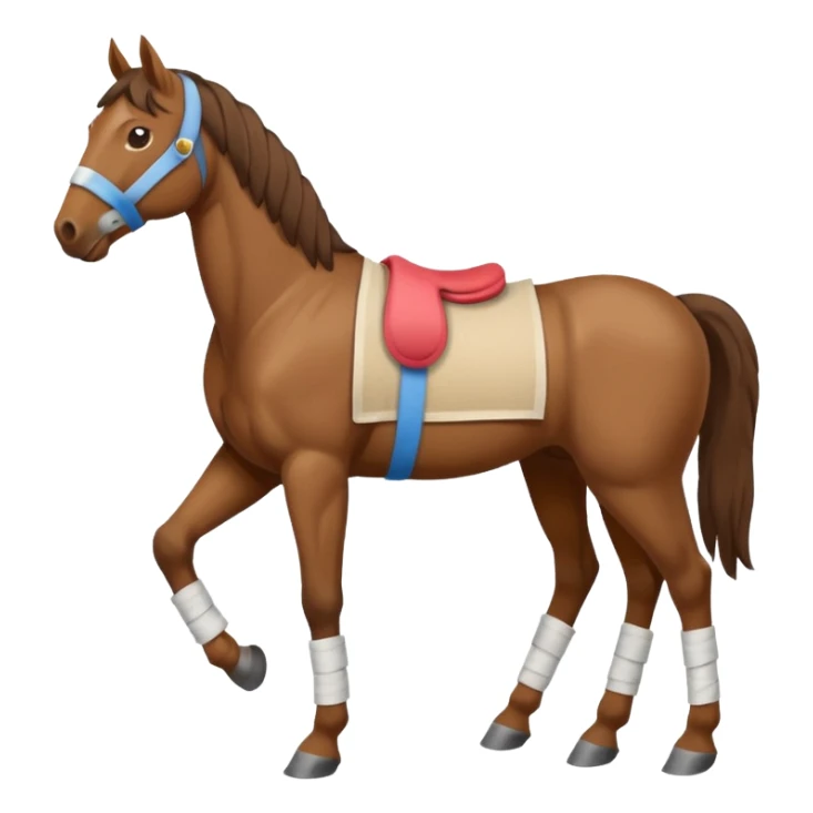 horse bandaged leg sticker
