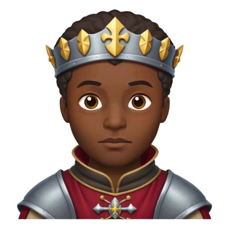 medieval black male sticker