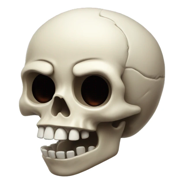 Skull with mind blow in shock sticker