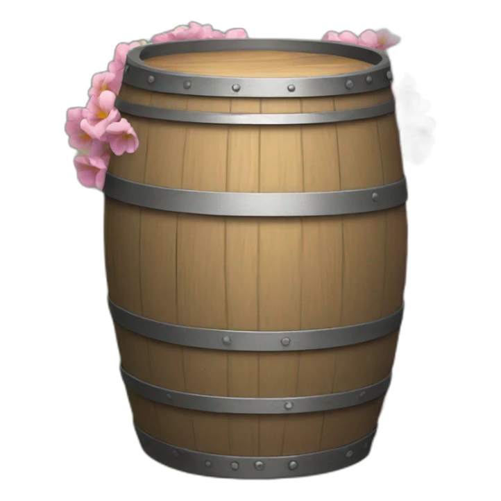barrel of flowers sticker