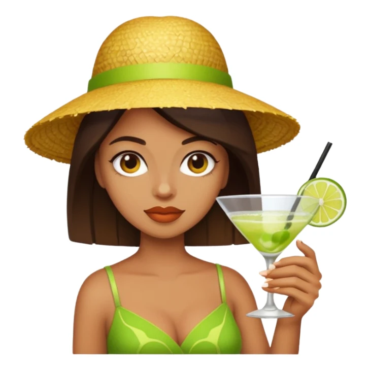 woman with a caipirina sticker