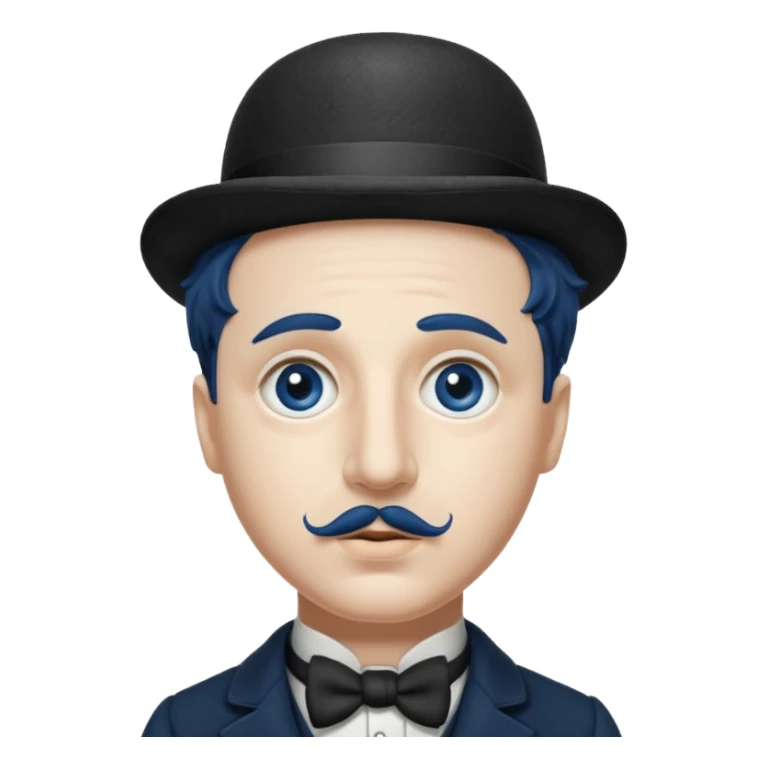 Charlie Chaplin dark blue eyes sticker