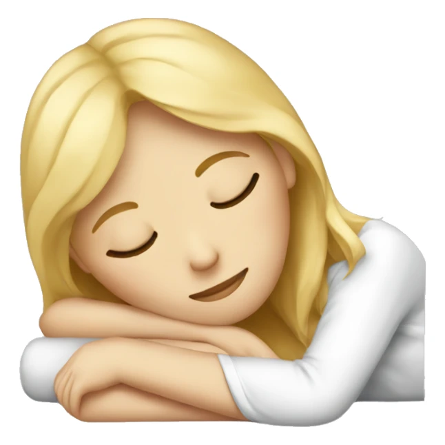 A blonde girl sleeping sticker