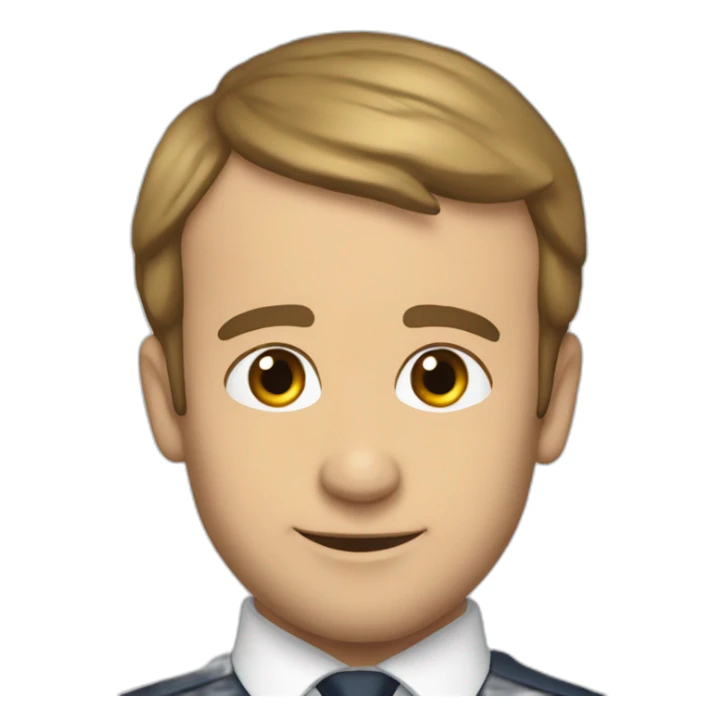 Macron qui envoie un coeur sticker