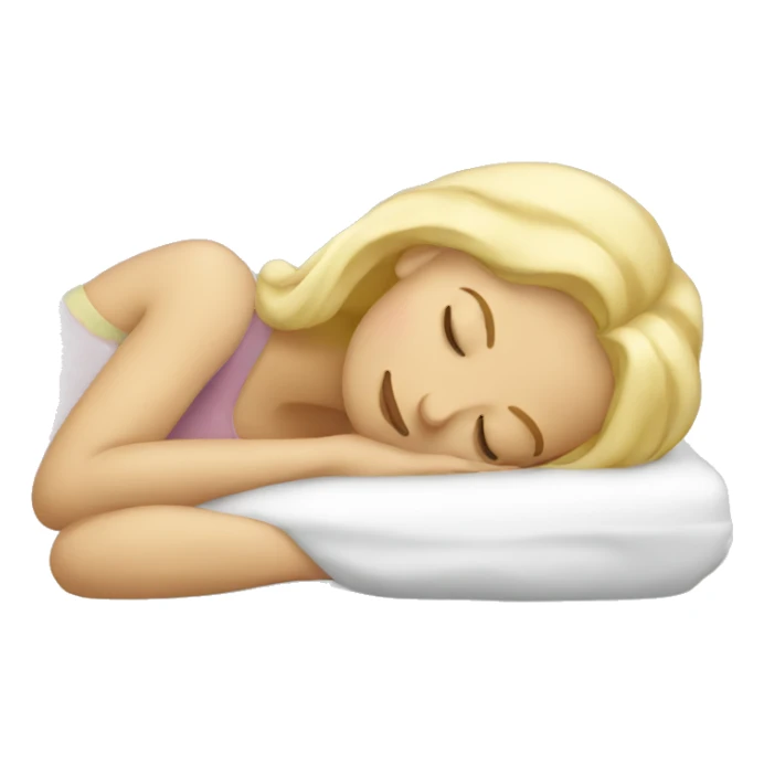 blonde woman sleeping  sticker