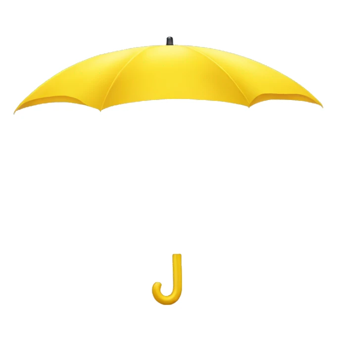 Yellow umbrella  sticker