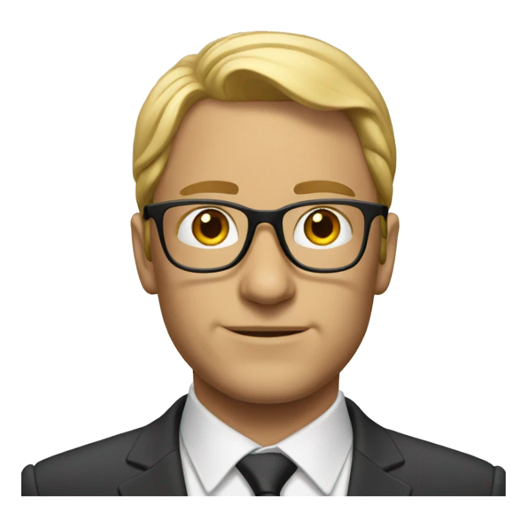 a white man looking like a ceo with glasses sticker
