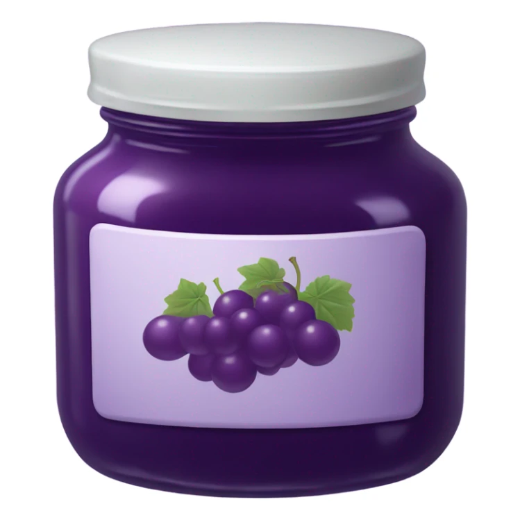 Grape jelly in an aesthetic plain jar sticker