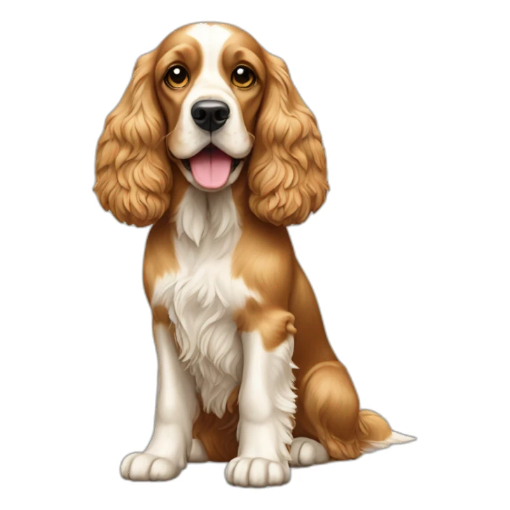 Dog-english-cocker-spaniel-full-body-golden sticker