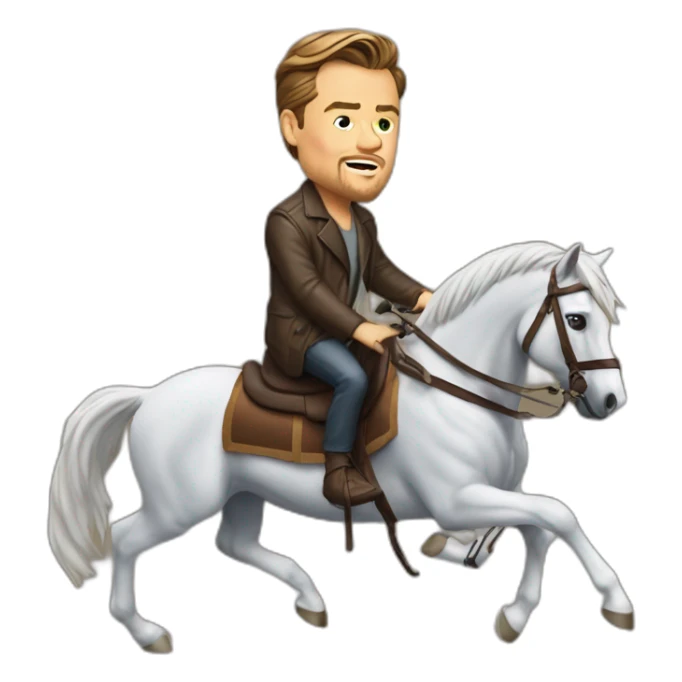leonardo-dicaprio-riding-matt-damon sticker