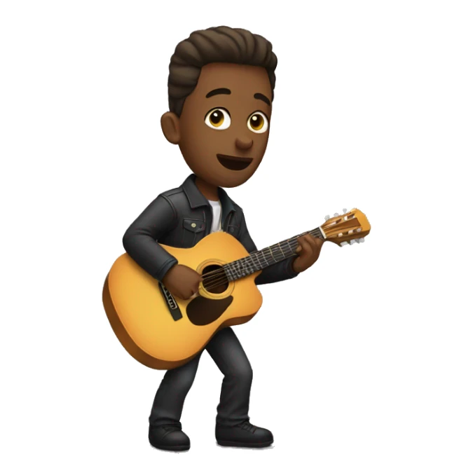 musician playing the guitar sticker
