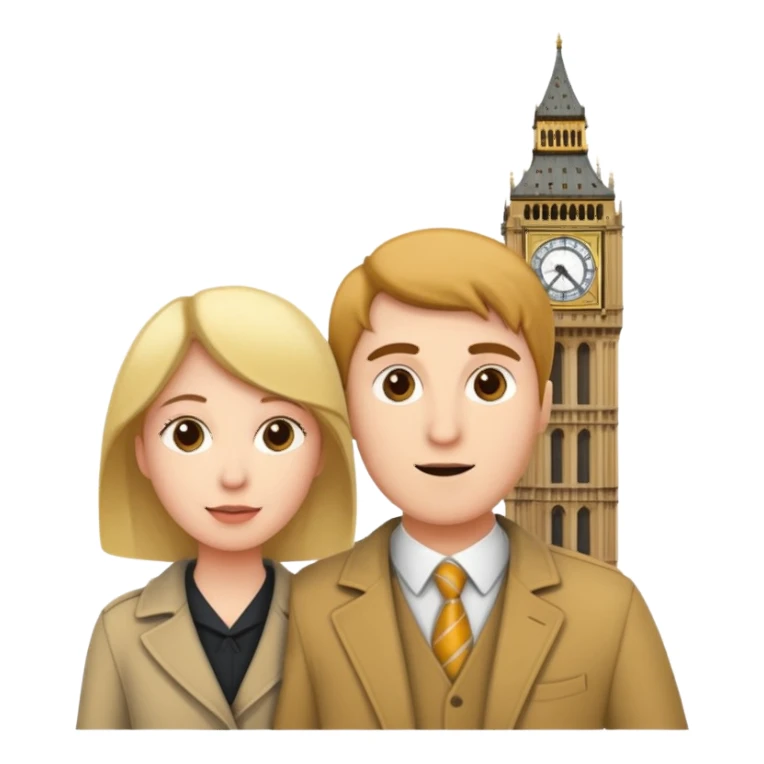 London Big ben with couple  sticker