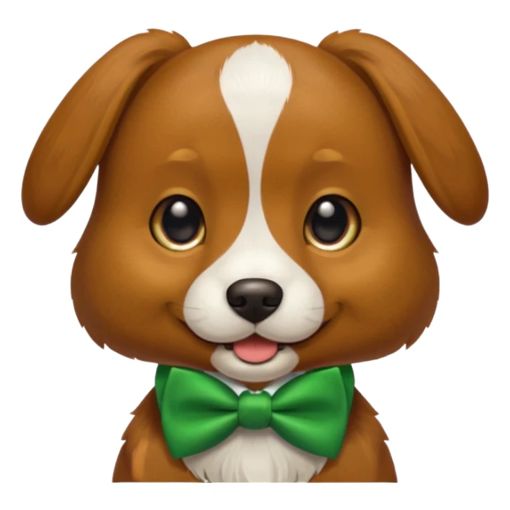 dog with a green bow tie sticker