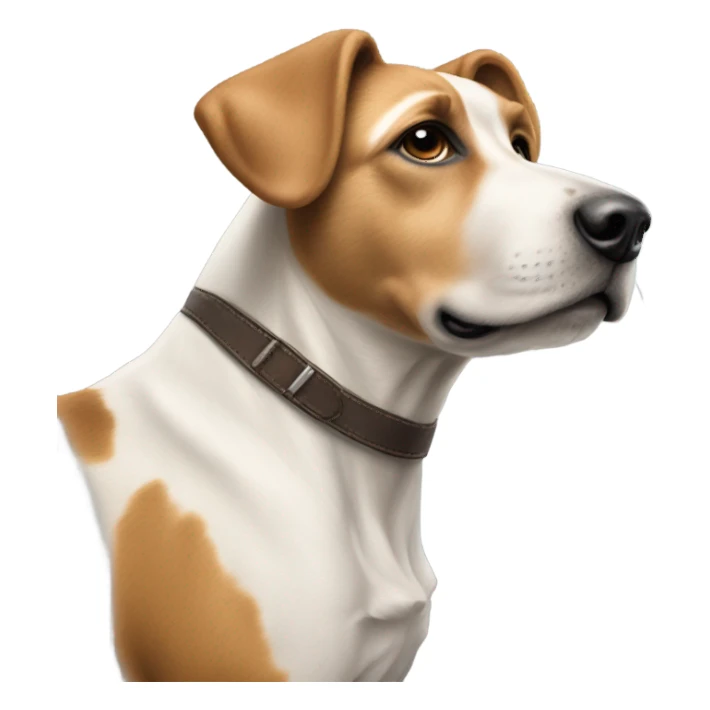 Dog riding a horse sticker