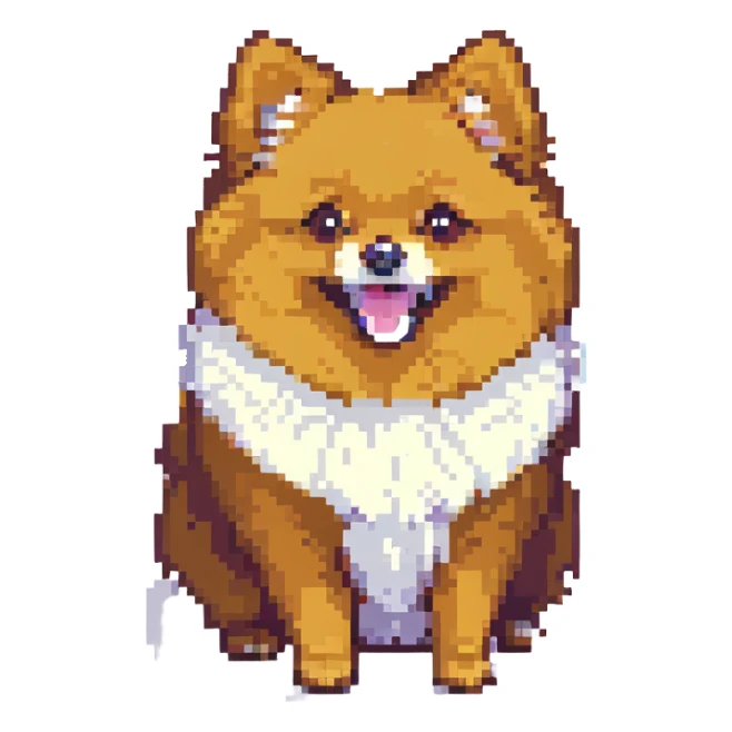 excited AI pomeranian sticker