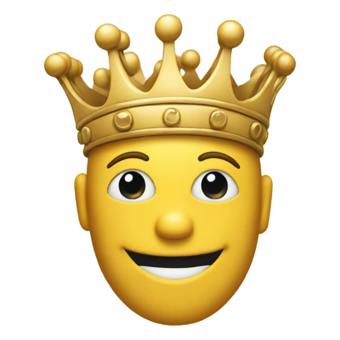 Puzzle piece crown with smile face sticker