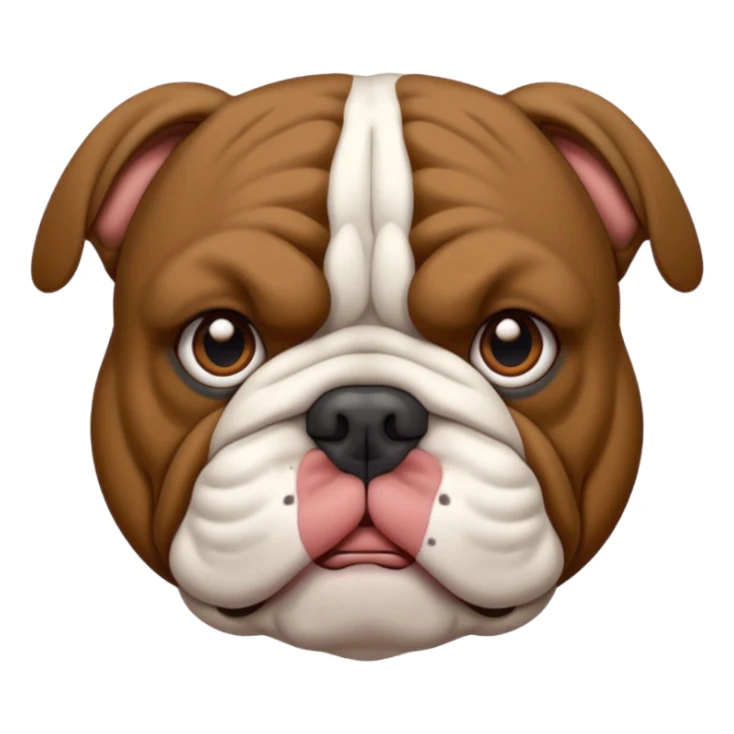 bulldog ingles atigrado oscuro con blanco sticker
