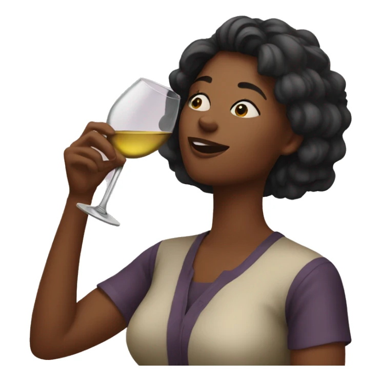 Woman drinking wine sticker