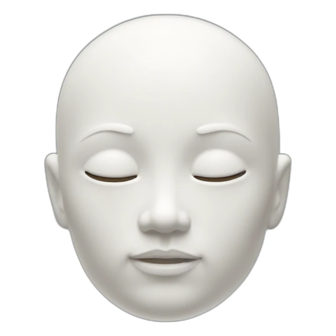 Porcelaine yoga head sticker