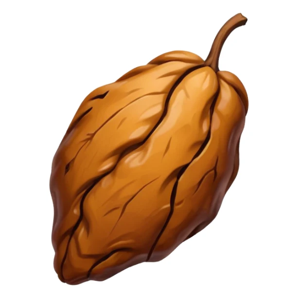 single small wrinkled dried grape raisin warm brown with cognac touch sticker