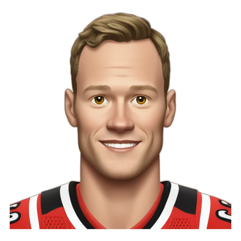 Jonathan Toews as rainbow beach bum sticker