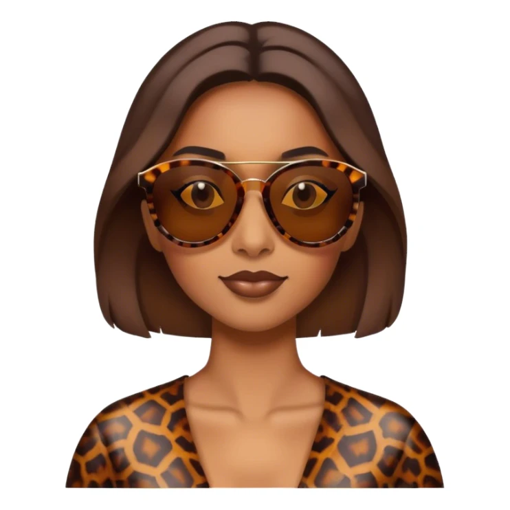 Brown sun glasses women’s tortoise shell sticker
