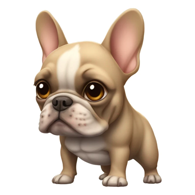 Beige french bulldog sticker