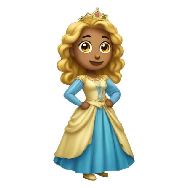 princess with ball down  sticker