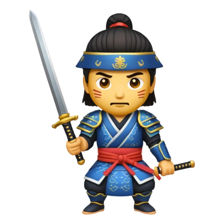 Make me a samurai emoji holding a sword. sticker
