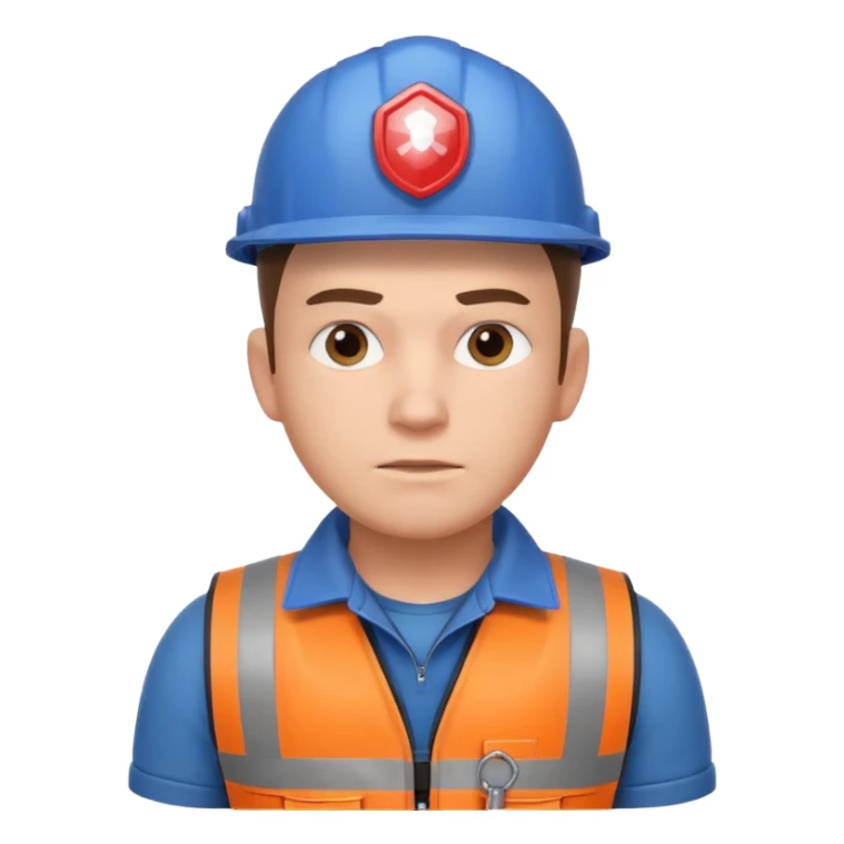 emergency locksmith worker portrait, head and shoulders only, protective gloves, utility vest collar, keyring visible, determined look, 3D cartoon, mobile game icon style, clean background, no text, no watermark sticker