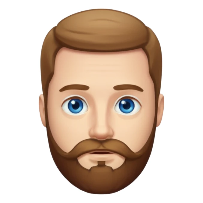 Hombre blanco con barba  sticker