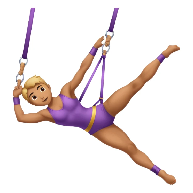 aerialist hanging from trapeze sticker