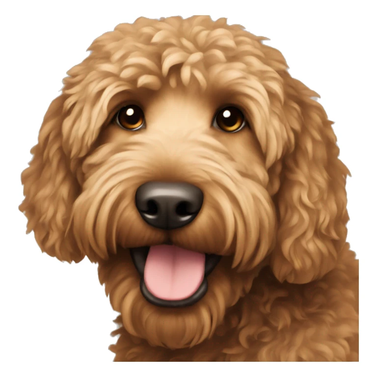  brown golden doodle sticker