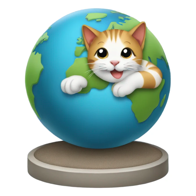 Earth but a cat is eating  sticker