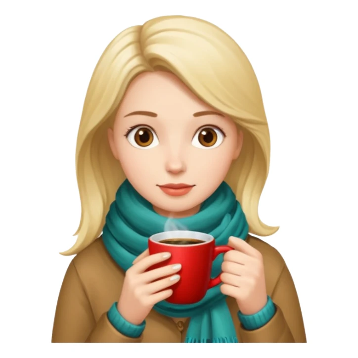 woman drinking coffee sticker