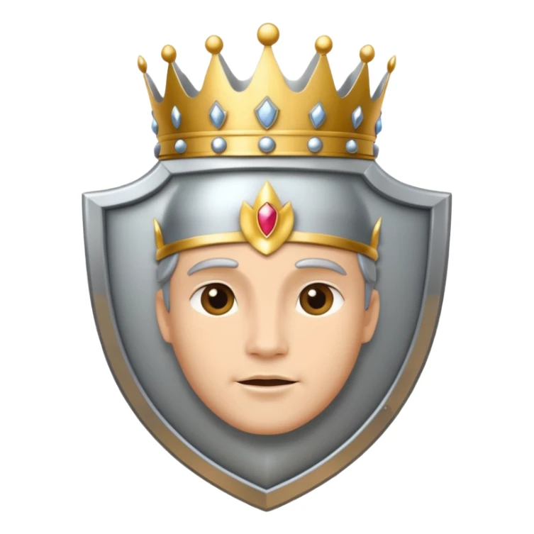 Create a Shield / Crown that represents confidence a brave and proud facial expression not a boy or girl sticker