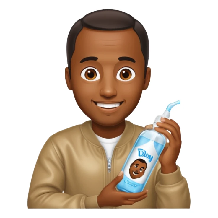 P-Diddy with baby oil sticker