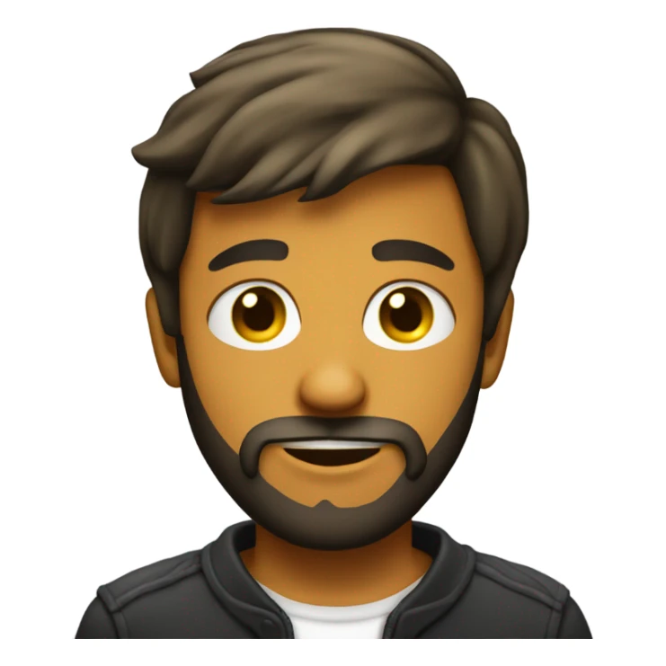 Sleazy young man with beard portrait sticker