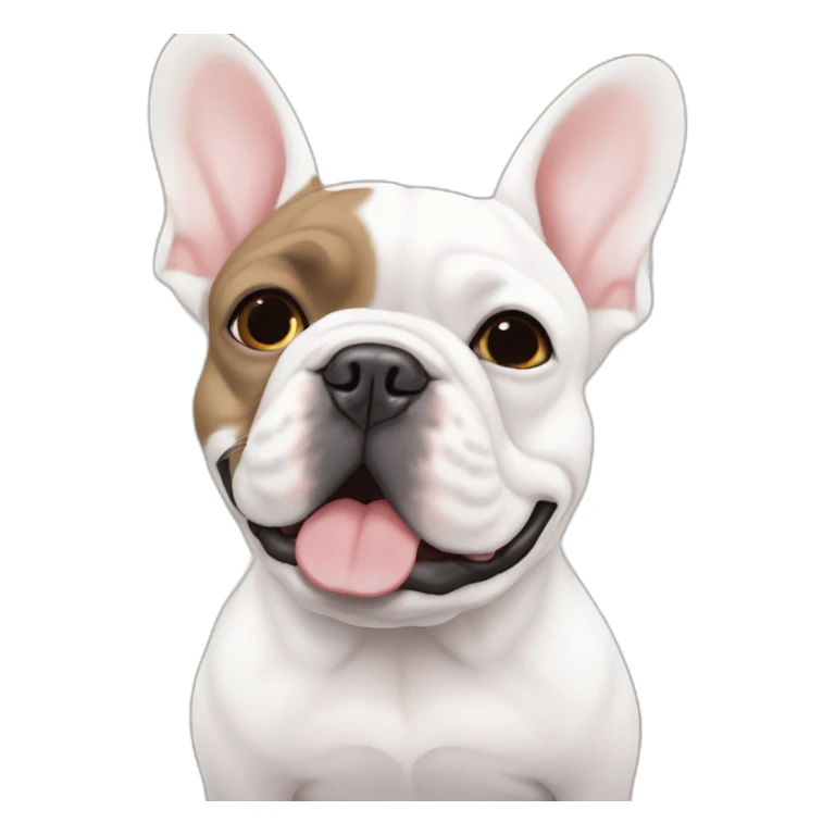 white FRENCH BULLDOG-asmr sticker