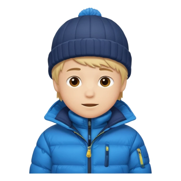 Boy wearing winter gear sticker