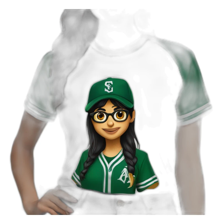 Mia Khalifa slytherin baseball tshirt sticker